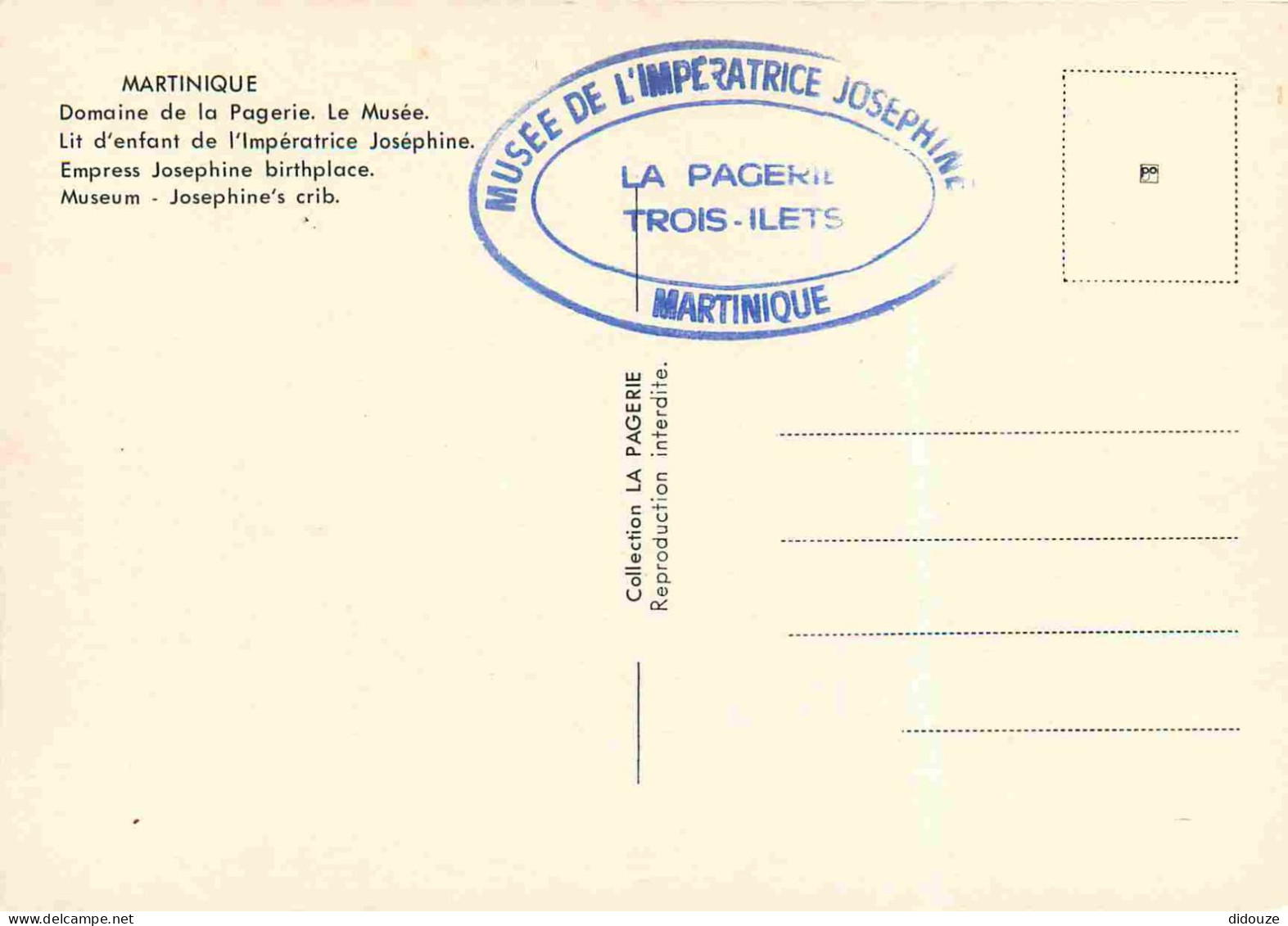 Martinique - Trois Ilets - Intérieur Du Musée De La Pagerie - Lit D'enfant De L'Impératrice Joséphine - CPM - Carte Neuv - Autres & Non Classés