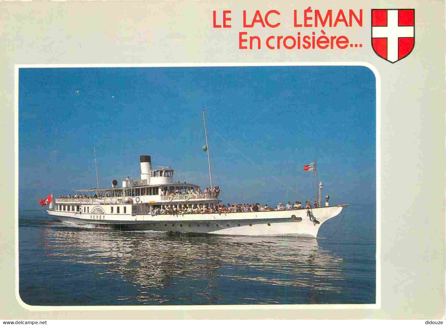Bateaux - Bateaux Promenade - Lac Léman - Départ En Croisière Aux Environs D'Evian - CPM - Voir Scans Recto-Verso - Andere & Zonder Classificatie