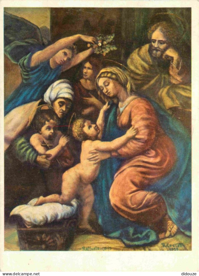 Art - Peinture Religieuse - Raphael Sanzio - Vierge Et Enfant - CPM - Voir Scans Recto-Verso - Paintings, Stained Glasses & Statues