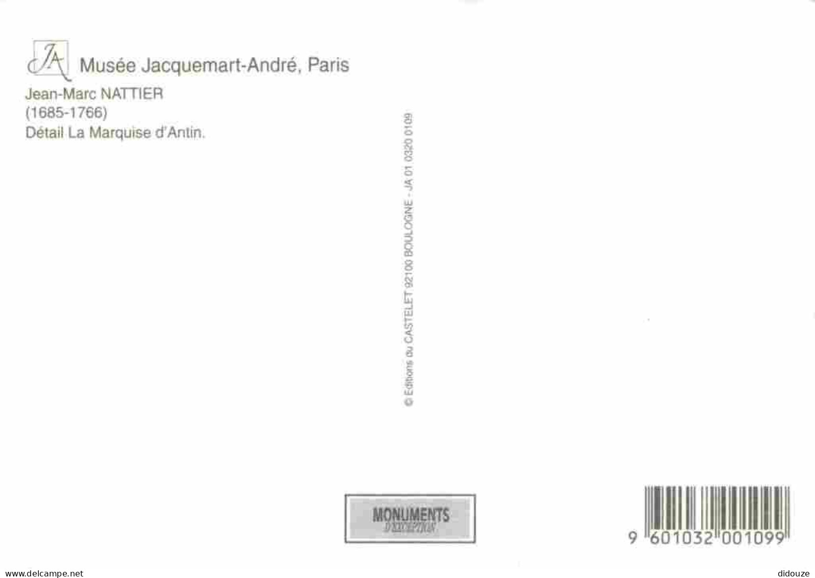 Art - Peinture - Jean Marc Nattier - Détail La Marquise D'Antin - Musée Jacquemart-André De Paris - CPM - Carte Neuve -  - Paintings