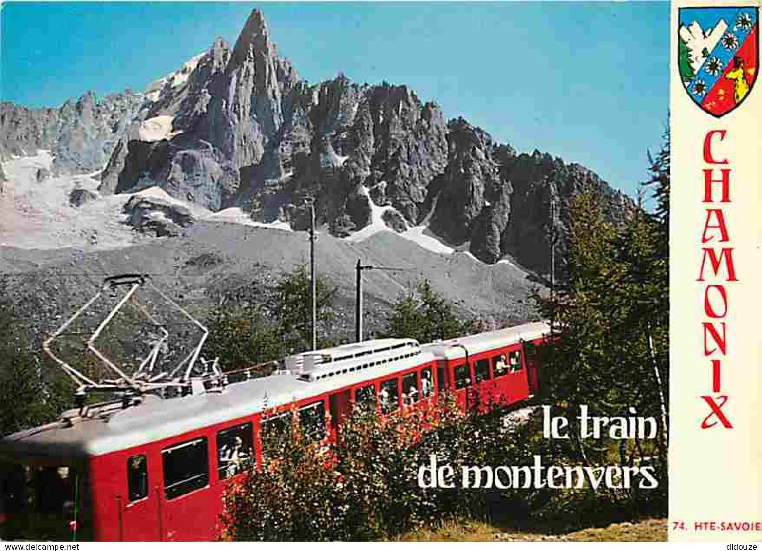 Trains - Chamonix-Mont Blanc - Le Train Du Montenvers Et Le Dru - Blasons - Carte Neuve - CPM - Voir Scans Recto-Verso - Trains