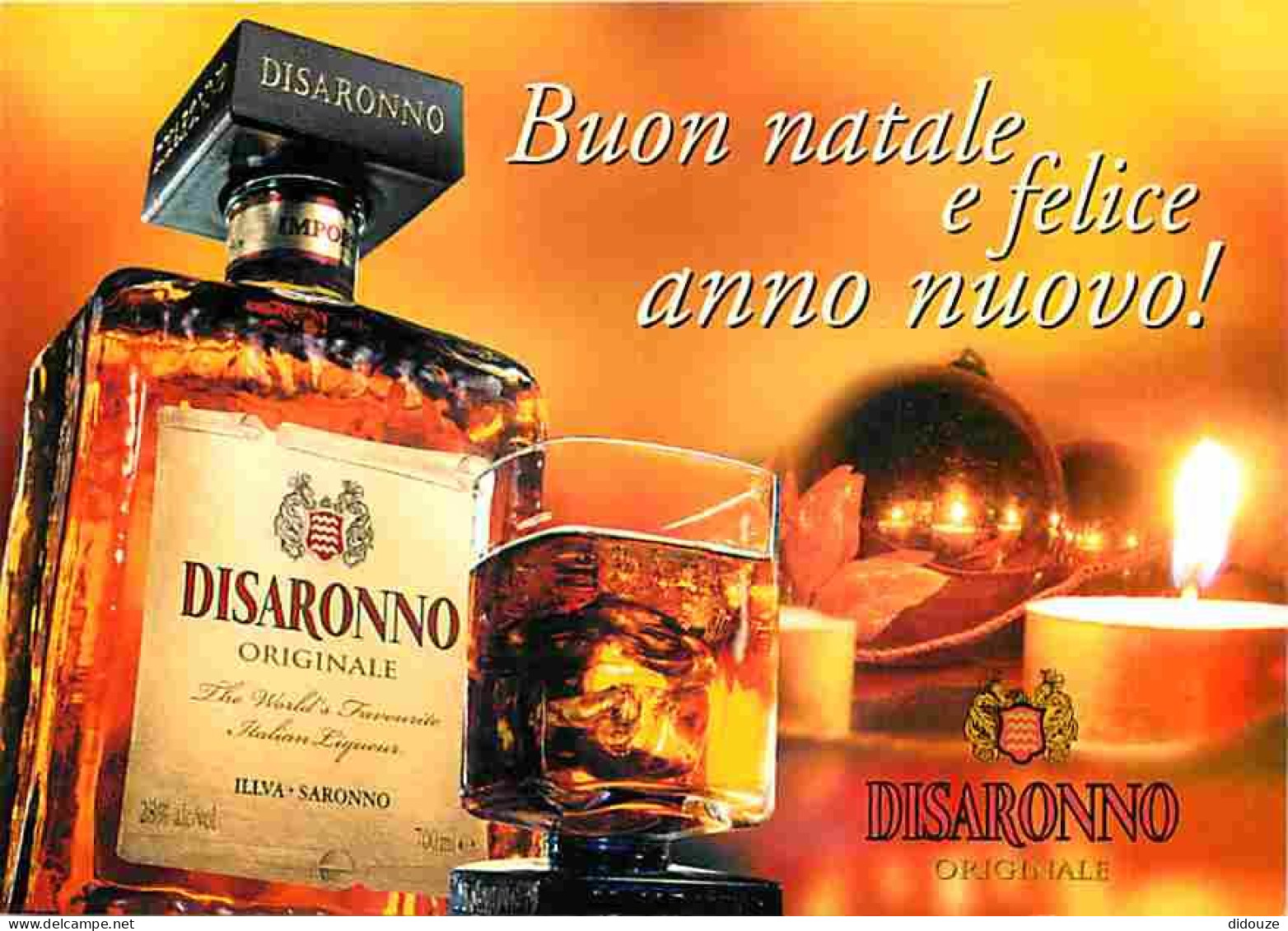 Publicite - Disaronno - Ligueur Italienne - Recette De Cocktail Au Dos - Carte Neuve - CPM - Voir Scans Recto-Verso - Advertising