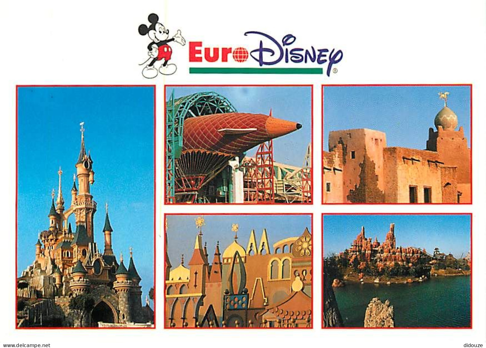 Parc D'Attractions - Euro Disney Devenu Disneyland Paris - Multivues - Château De La Belle Au Bois Dormant - France - Se - Disneyland