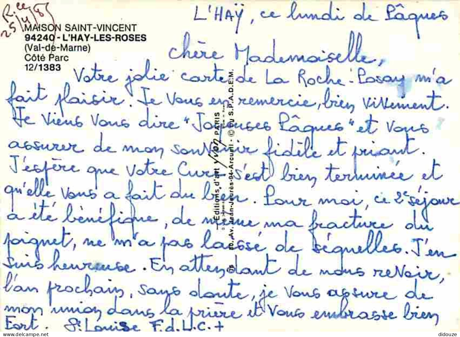94 - L'Hay Les Roses - Maison Saint Vincent - Coté Parc - Fleurs - CPM - Voir Scans Recto-Verso - L'Hay Les Roses