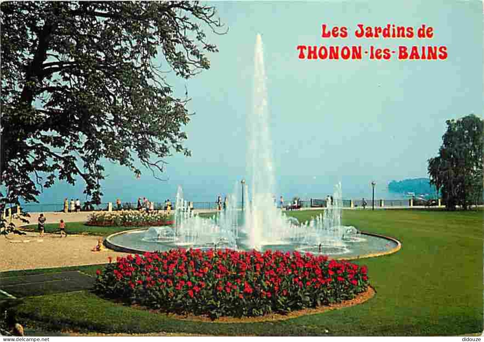 74 - Thonon Les Bains - Les Jardins - Les Jets D'eau - Fleurs - Flamme Postale - CPM - Voir Scans Recto-Verso - Thonon-les-Bains