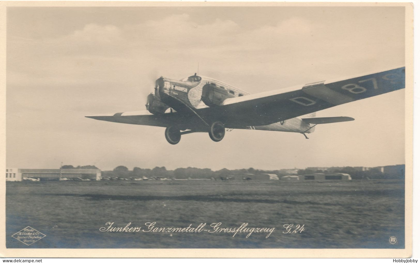 Photograph: Junker Ganzmetall Grossflugzeug G. 24 In PERFECTER ZUSTAND - Ungebraucht - 1919-1938: Between Wars