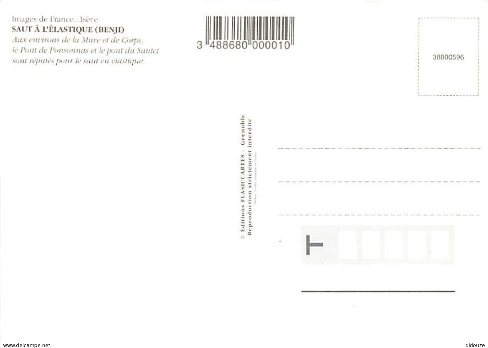 38 - Isère - Saut à L'Elastique ( Benji ) - Multivues - Carte Neuve - CPM - Voir Scans Recto-Verso - Other & Unclassified