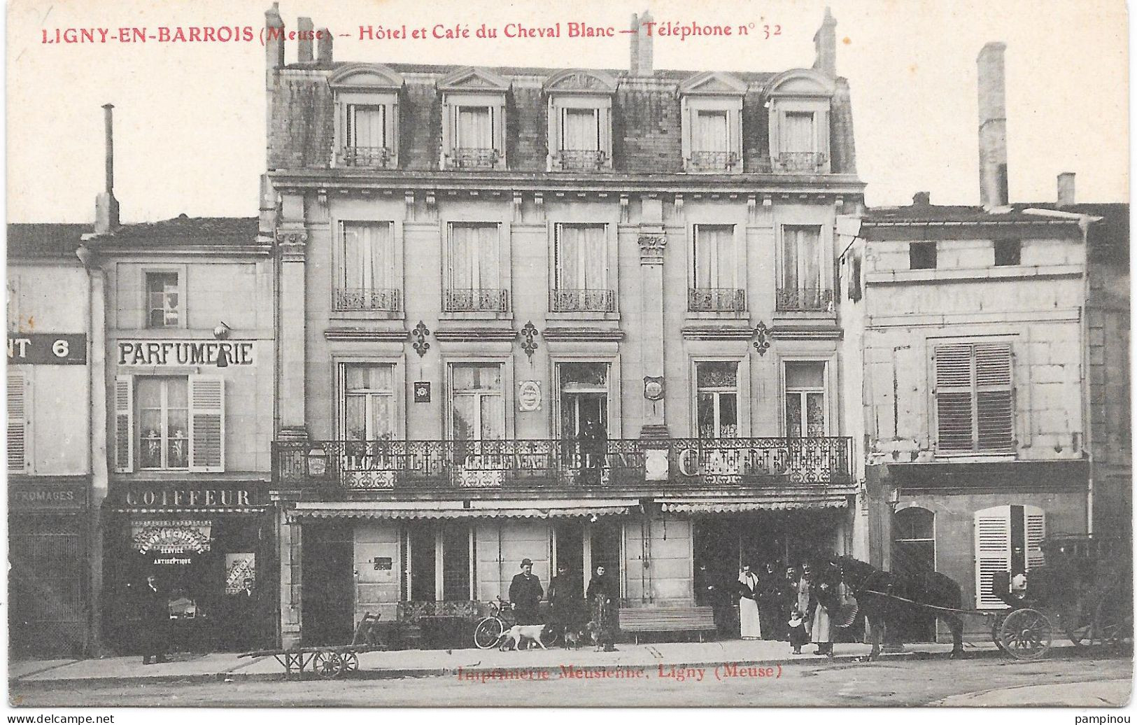 55 LIGNY EN BARROIS - Hôtel Et Café Du Cheval Blanc - Animée - Ligny En Barrois