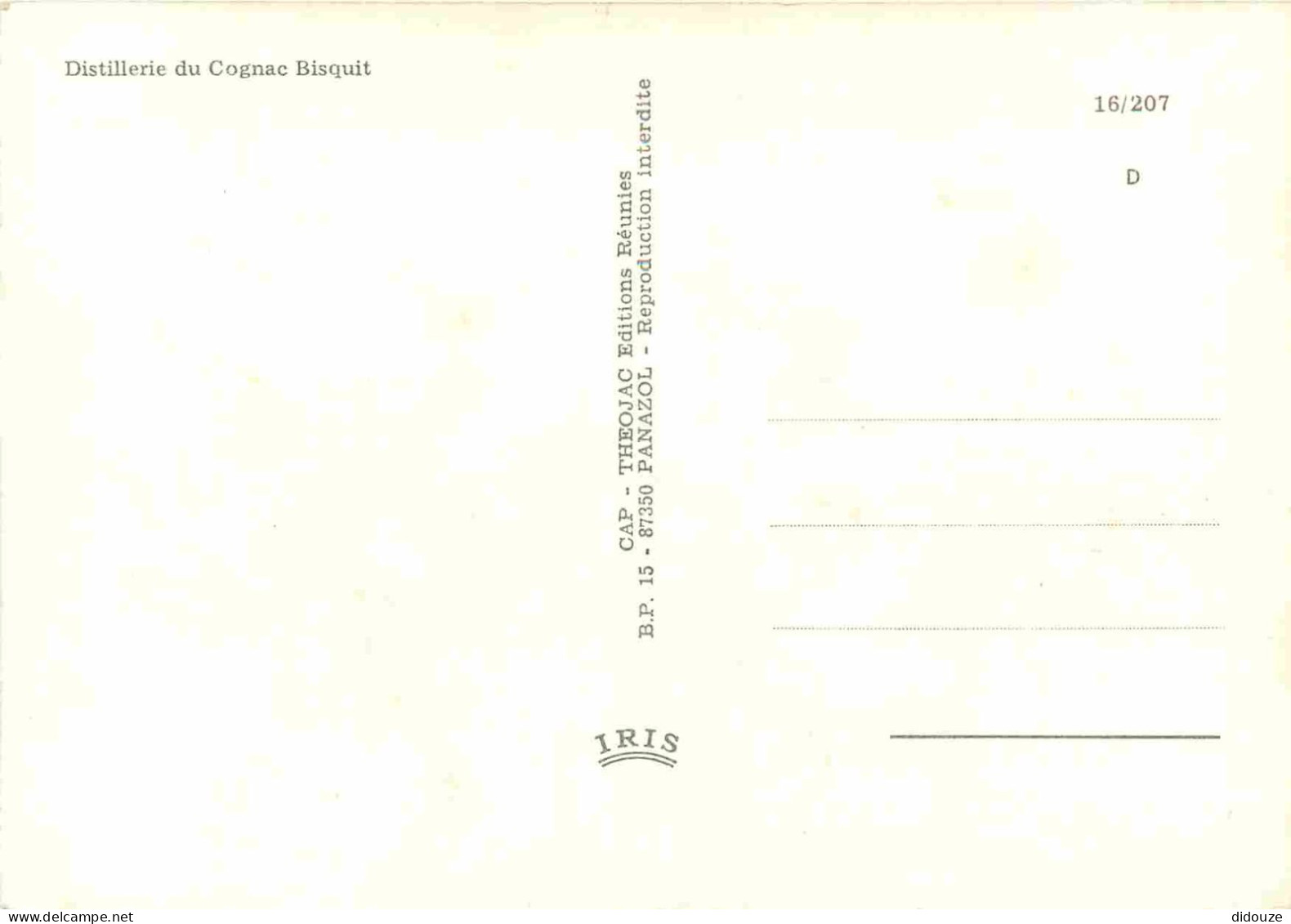 16 - Cognac - Distillerie Du Cognac Bisquit - CPM - Voir Scans Recto-Verso - Cognac