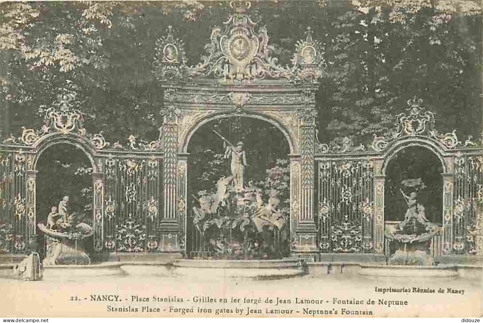 54 - Nancy - Place Stanislas - Grilles En Fer Forgé De Jean Lamour - CPA - Voir Scans Recto-Verso - Nancy