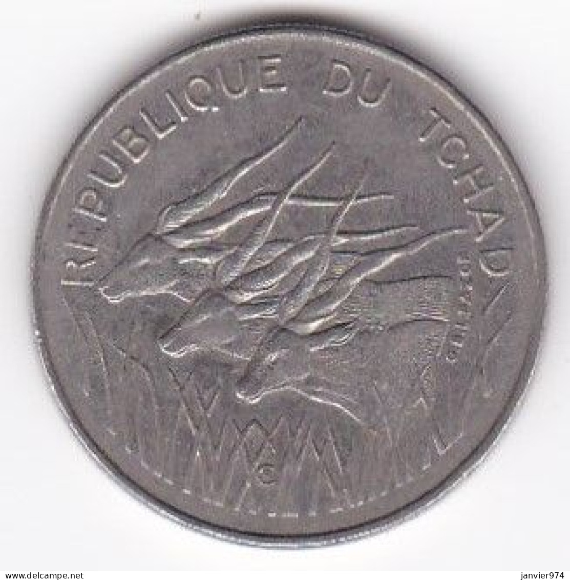 République Du Tchad 100 Francs 1975, En Nickel , KM# 3 - Tchad