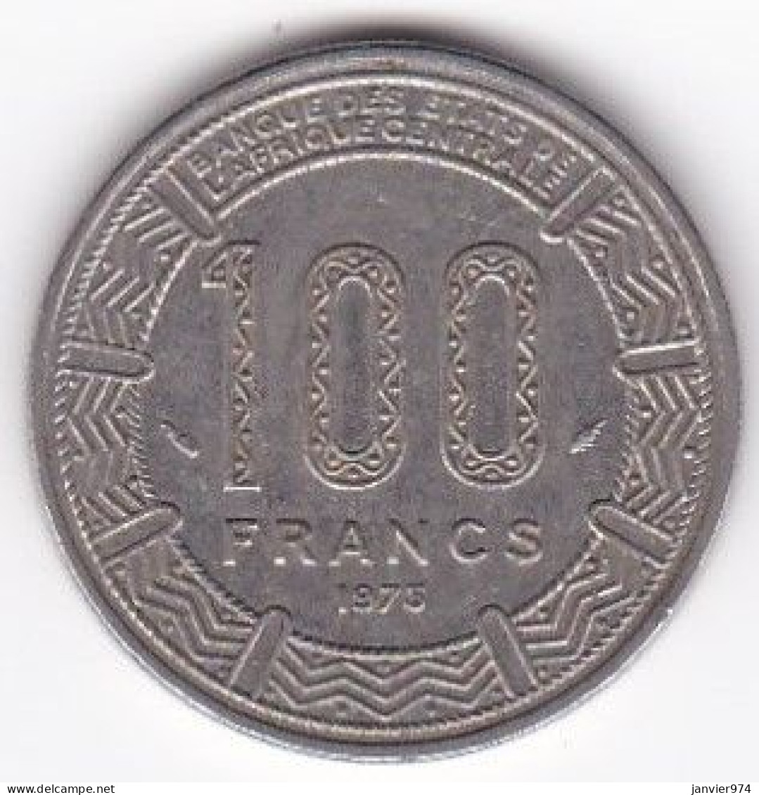 République Du Tchad 100 Francs 1975, En Nickel , KM# 3 - Chad