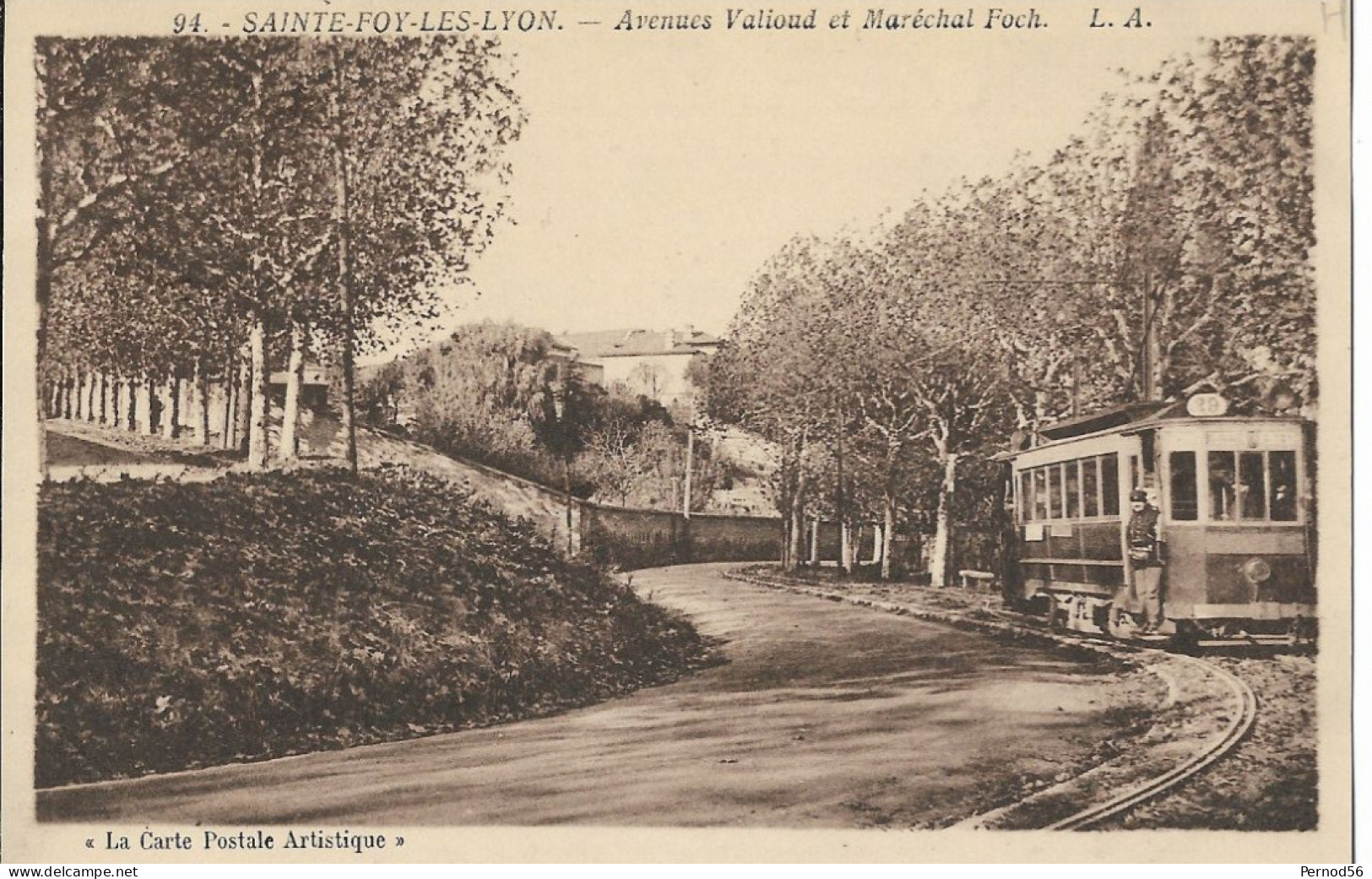 CP 69 Ste Foy Les Lyons Tramway Ave M/aréchal Foch - Autres & Non Classés