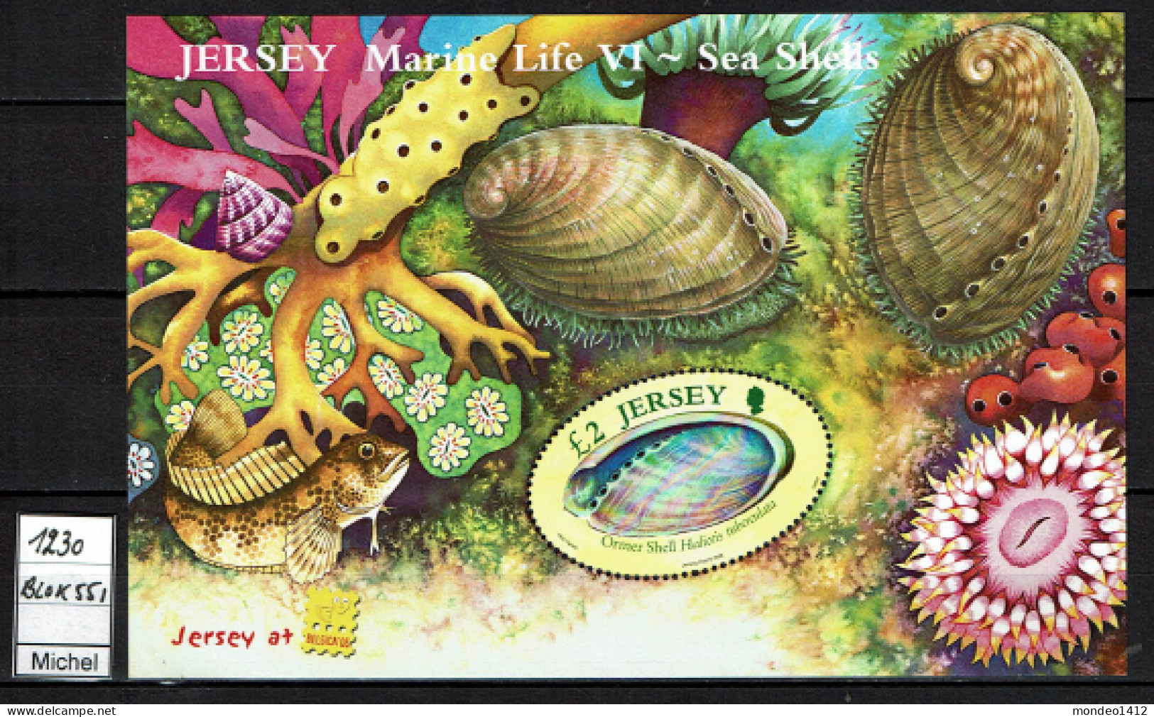 Jersey - 2006 - MNH - Sea Shells, Coquillages - International Stamp Exhibition BELGICA 06 LOGO - Jersey