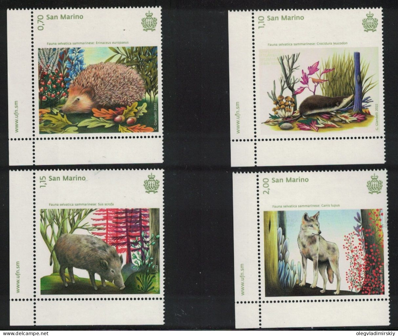 San Marino 2022 Fauna Wildlife Set Of 4 Stamps MNH - Neufs