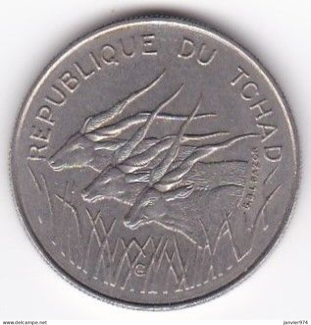 République Du Tchad 100 Francs 1971, En Nickel , KM# 2 - Tchad