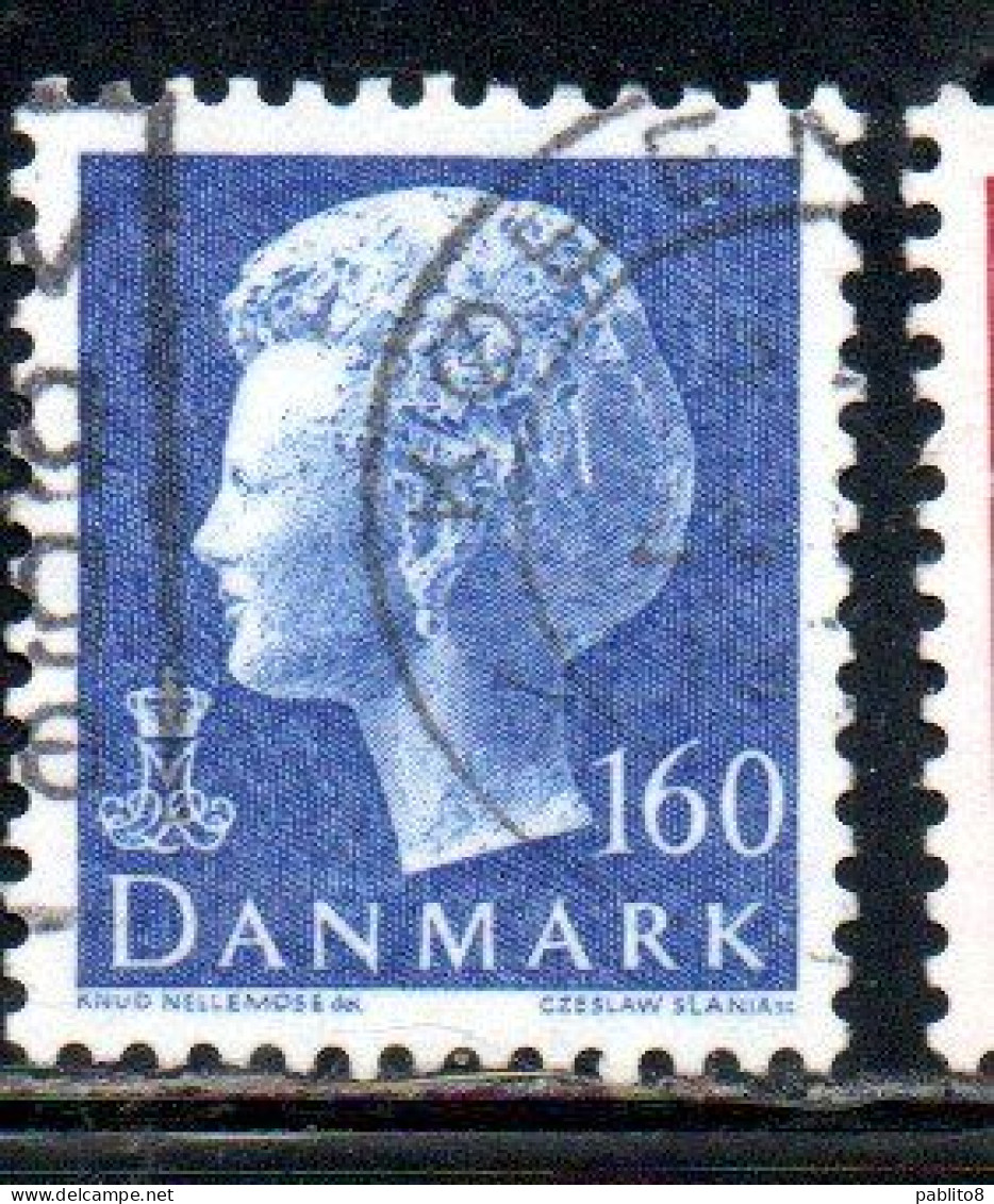 DANEMARK DANMARK DENMARK DANIMARCA 1979 1982 QUEEN MARGRETHE 160o USED USATO OBLITERE' - Oblitérés