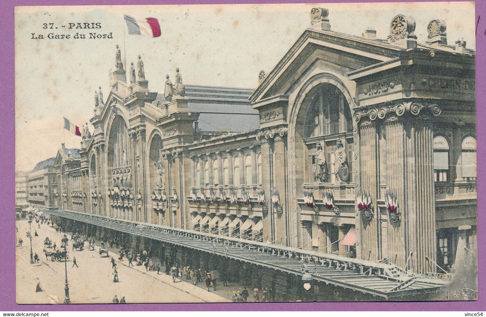 PARIS - La Gare Du Nord (animation) - Circulé 1905 - Arrondissement: 10