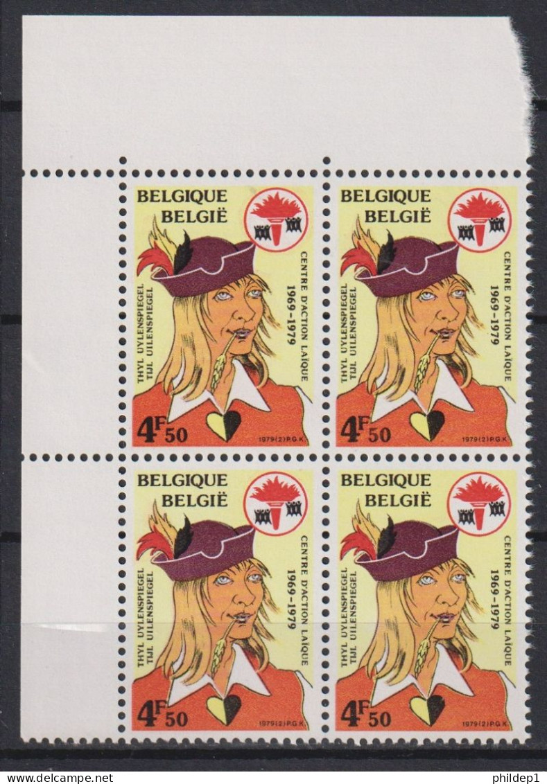 Belgique: COB N° 1923 En Bloc De 4 **, MNH, Neuf(s). TB !!! - Unused Stamps