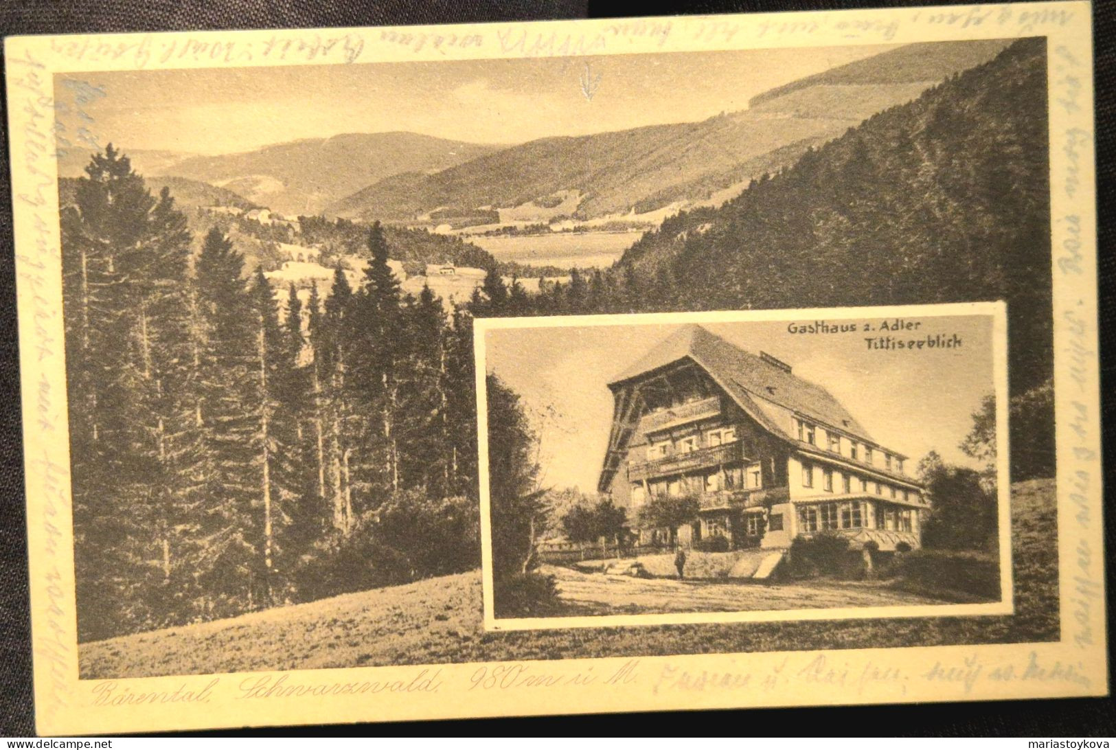 1927. Bärental In Schwarzwald. Gasthaus Zum Adler. - Feldberg