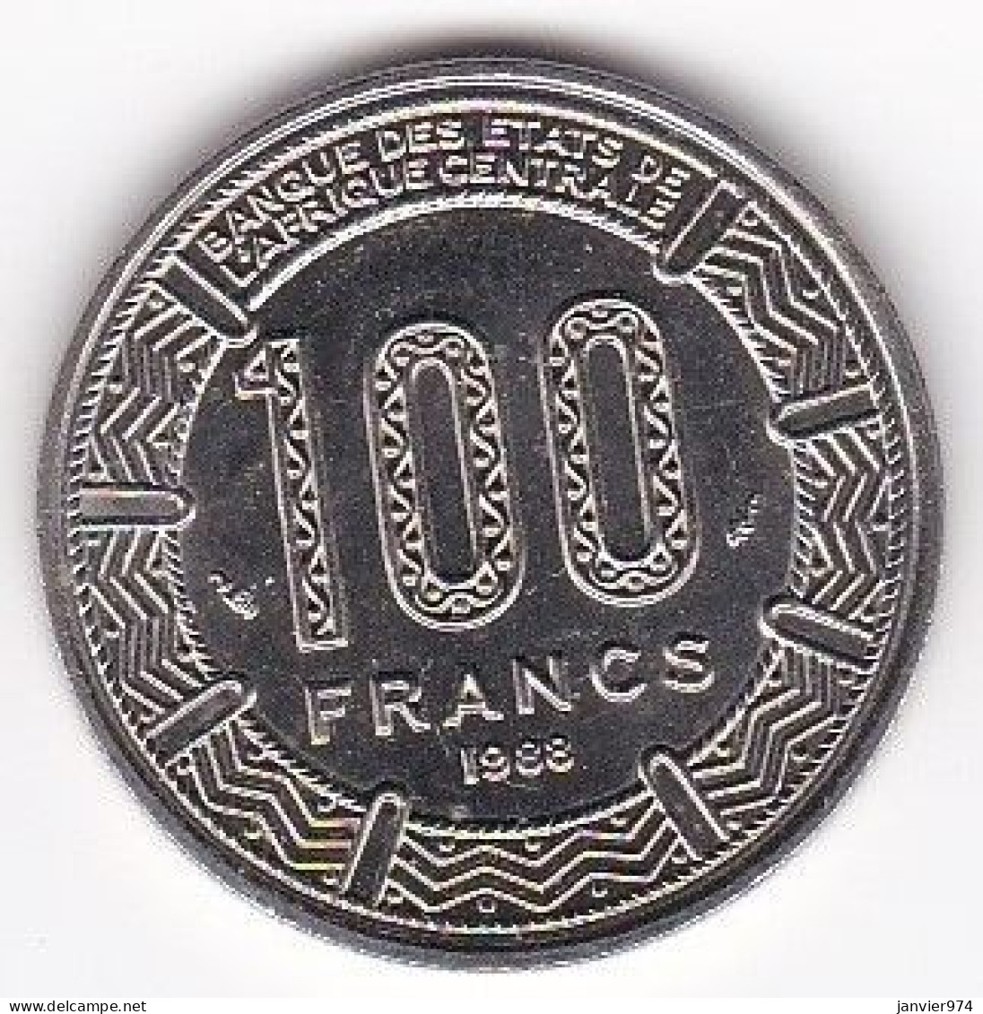 République Du Tchad 100 Francs 1988, En Nickel , KM# 3, UNC/ Neuve - Ciad