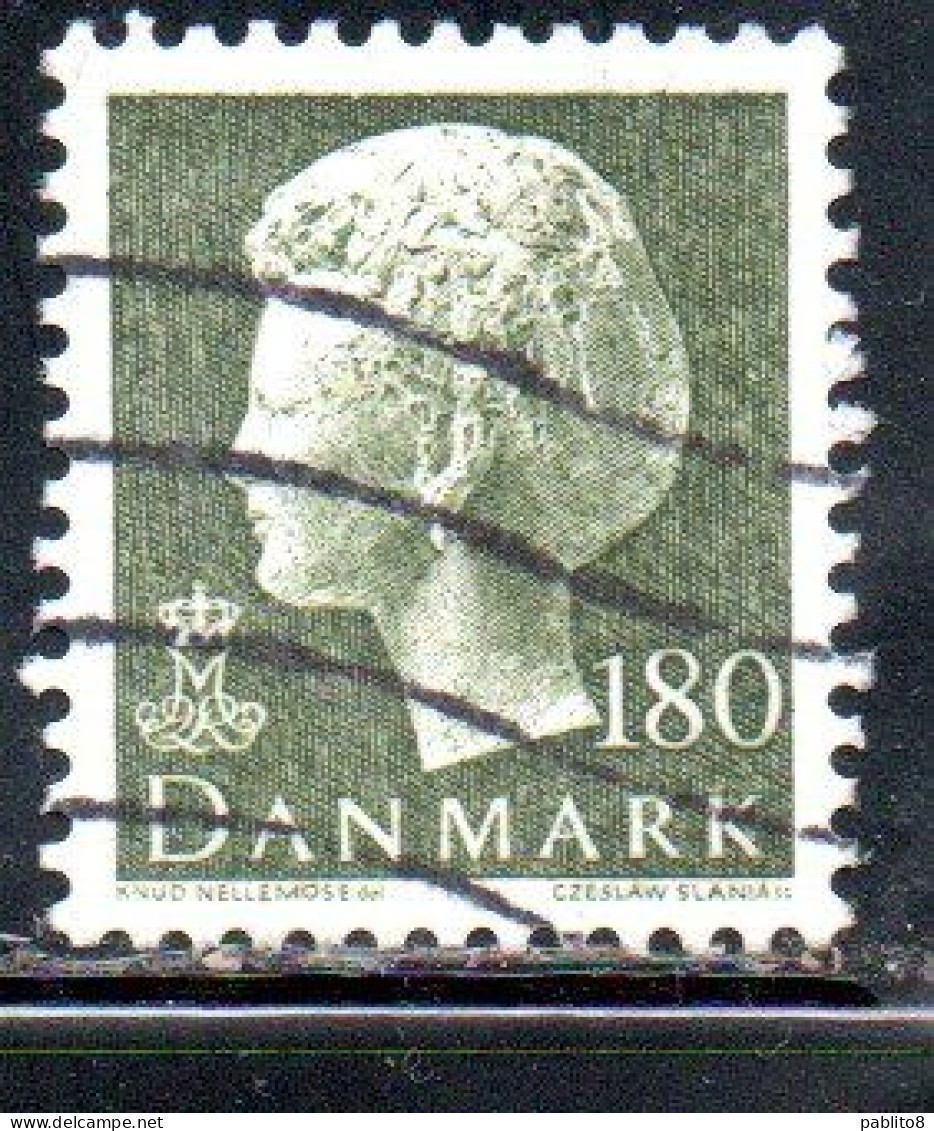 DANEMARK DANMARK DENMARK DANIMARCA 1979 1982 1980 QUEEN MARGRETHE 180o USED USATO OBLITERE' - Oblitérés