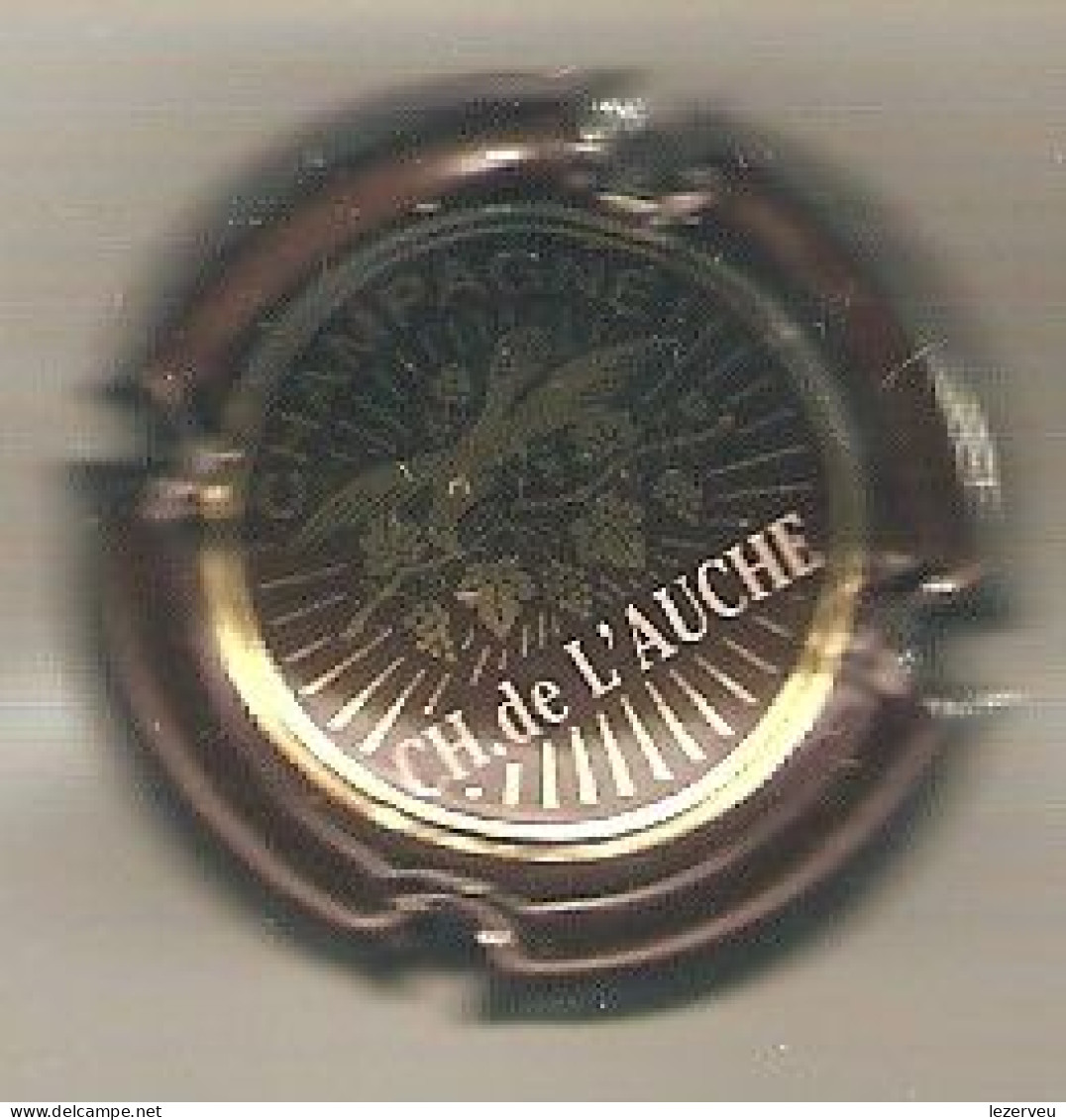 CAPSULE MUSELET CHAMPAGNE  CH. DE L AUCHE Or Sur Marron Contour Marron - Autres & Non Classés