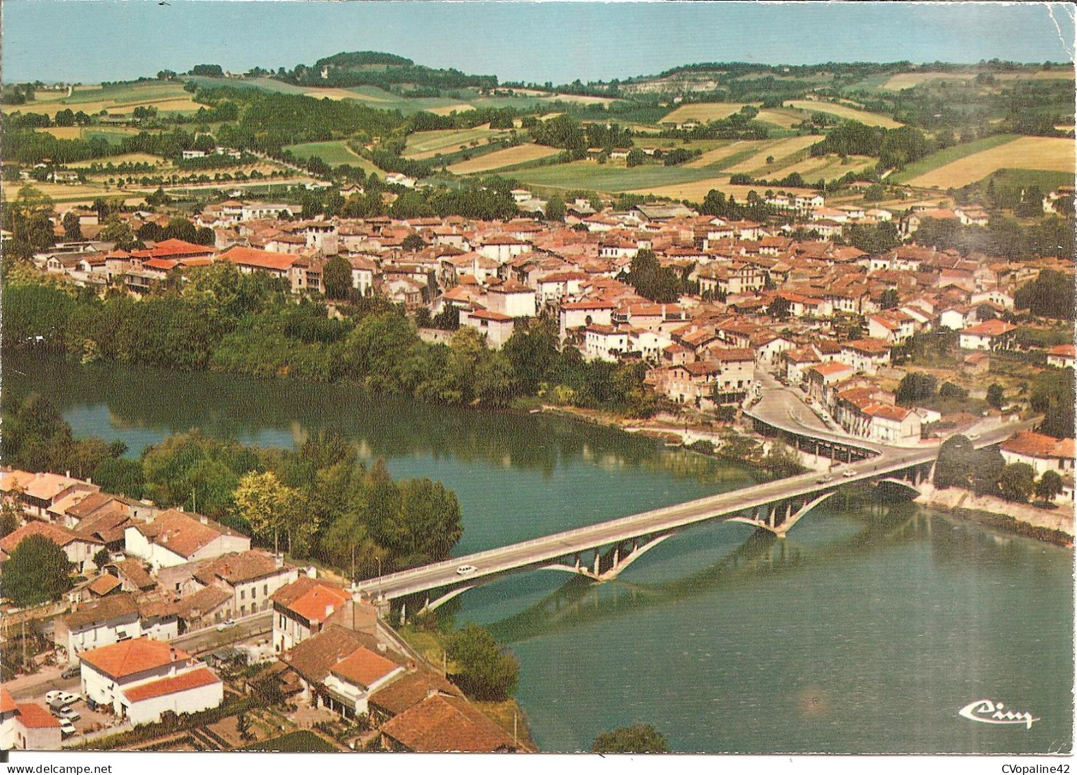 CLAIRAC (47) Vue Générale Aérienne  CPSM  GF - Autres & Non Classés