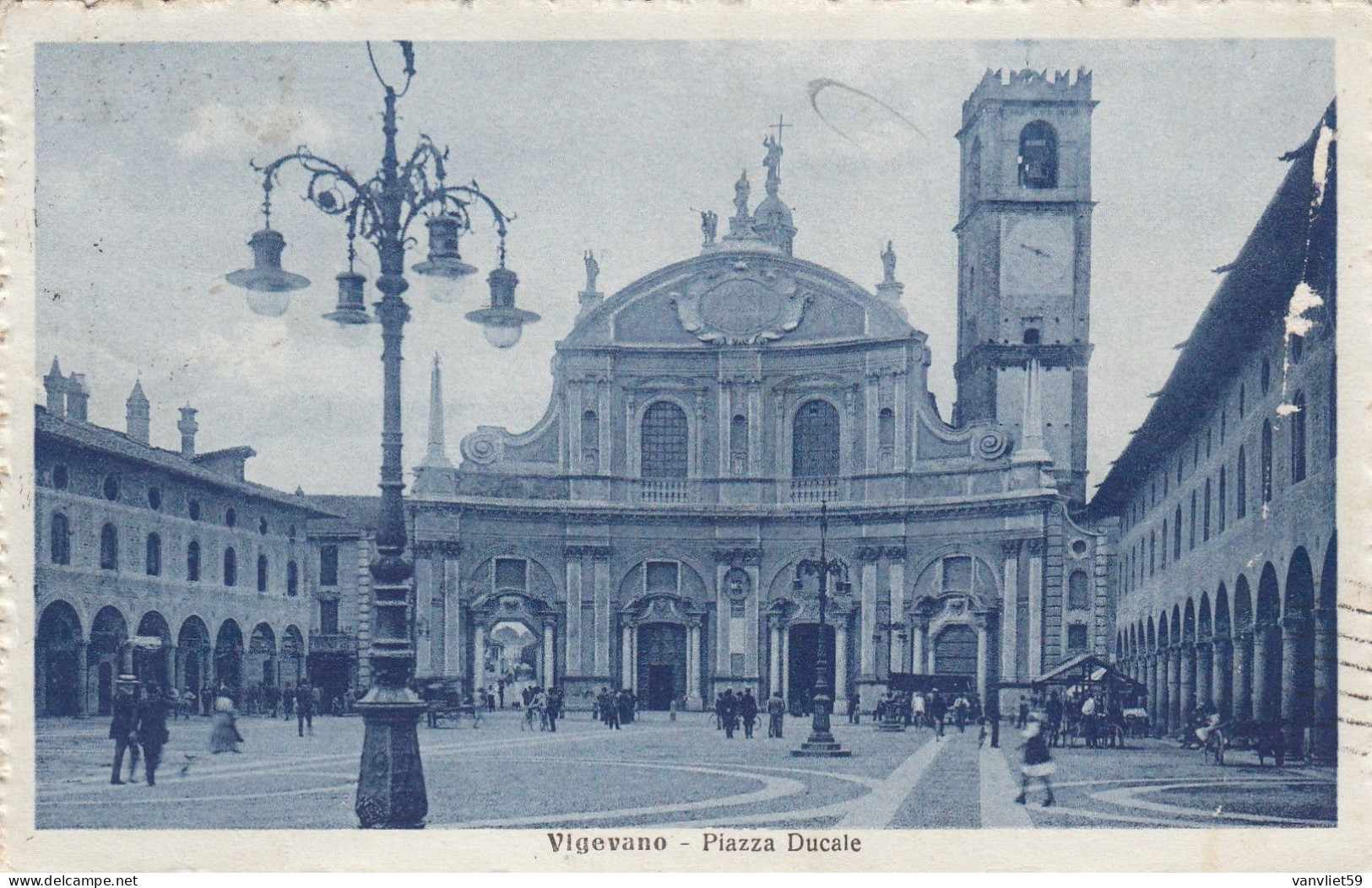 VIGEVANO-PAVIA-PIAZZA DUCALE-CARTOLINA VIAGGIATA IL 25-4-1923 - Pavia