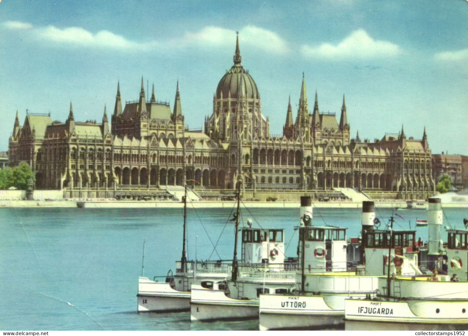 BUDAPEST, PARLIAMENT, SHIPS, ARCHITECTURE, HUNGARY, POSTCARD - Hungría