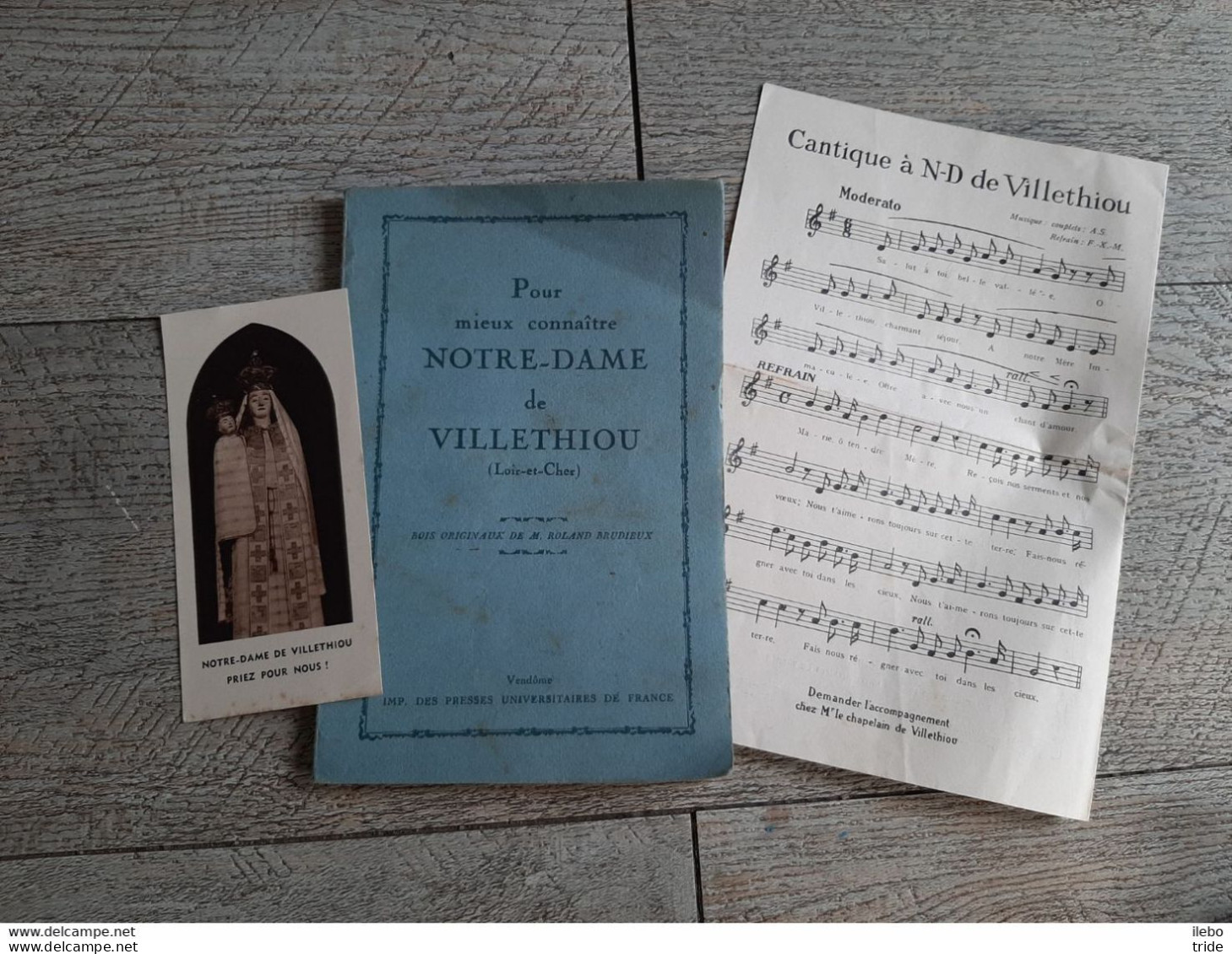 41 Pour Mieux Connaître Notre Dame De Villethiou Bois Originaux De Brudieux 1941 Cantique Carte Religieuse Chapelle - Toeristische Brochures