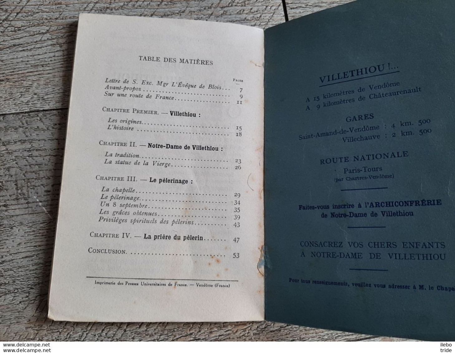 41 Pour Mieux Connaître Notre Dame De Villethiou Bois Originaux De Brudieux 1941 Cantique Carte Religieuse Chapelle - Dépliants Touristiques