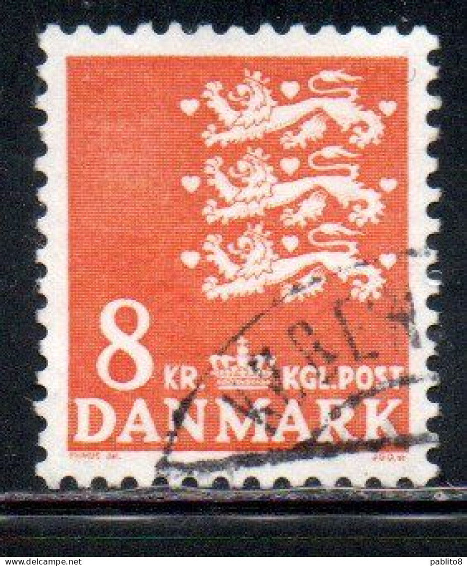 DANEMARK DANMARK DENMARK DANIMARCA 1979 1982 SMALL STATE SEAL 8k USED USATO OBLITERE' - Oblitérés