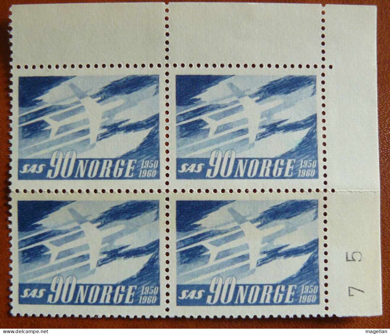 Norvege - Norway - Norge Yv. N°408 En Bloc De 4 CDF Neufs ** (MNH) - Ungebraucht