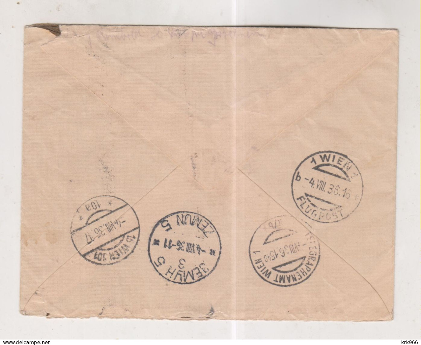 YUGOSLAVIA CELJE1936  Registered Airmail Cover To Austria - Covers & Documents