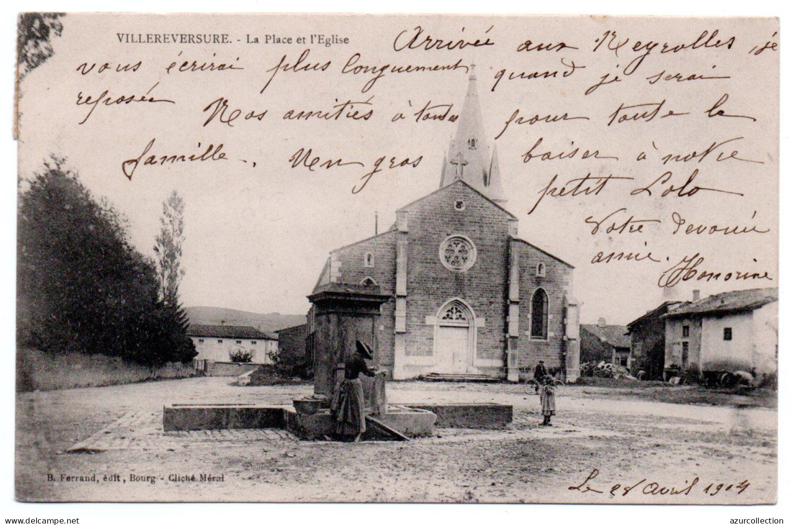 Villereversure. La Place Et L'église - Unclassified