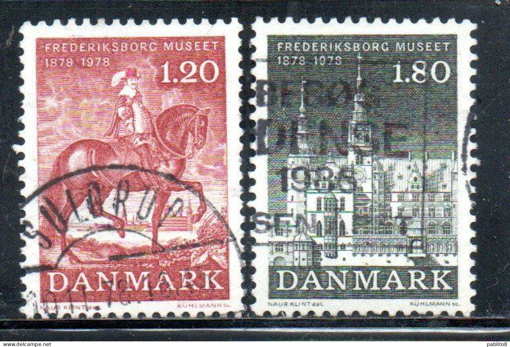 DANEMARK DANMARK DENMARK DANIMARCA 1978 FREDERIKSBORG MUSEUM COMPLETE SET SERIE COMPLETA USED USATO OBLITERE' - Gebraucht