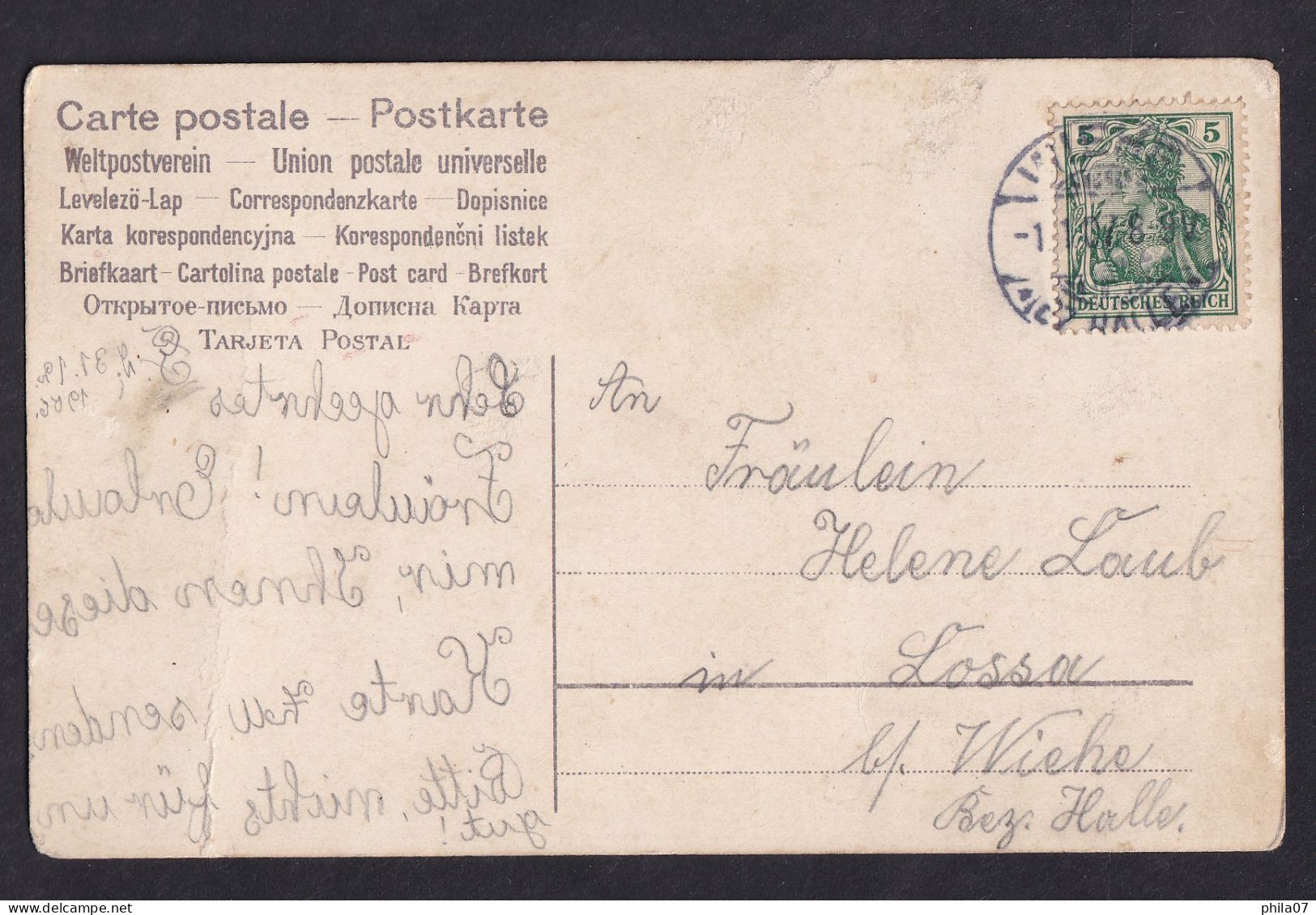 Herzlichen Gluckwunsch Zum Neuen Jahr! / Postcard Circulated, 2 Scans - New Year