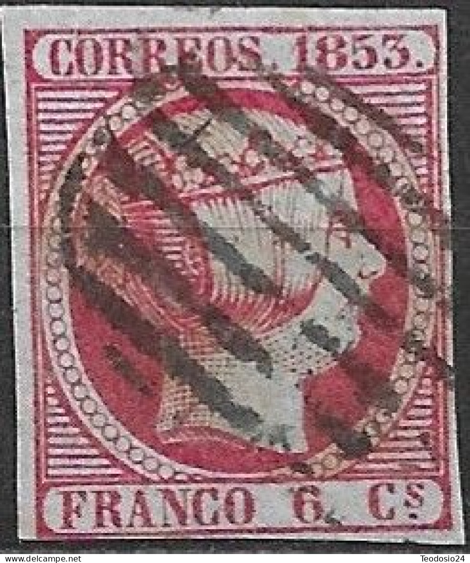 España 1853 Edifil 17 - Oblitérés