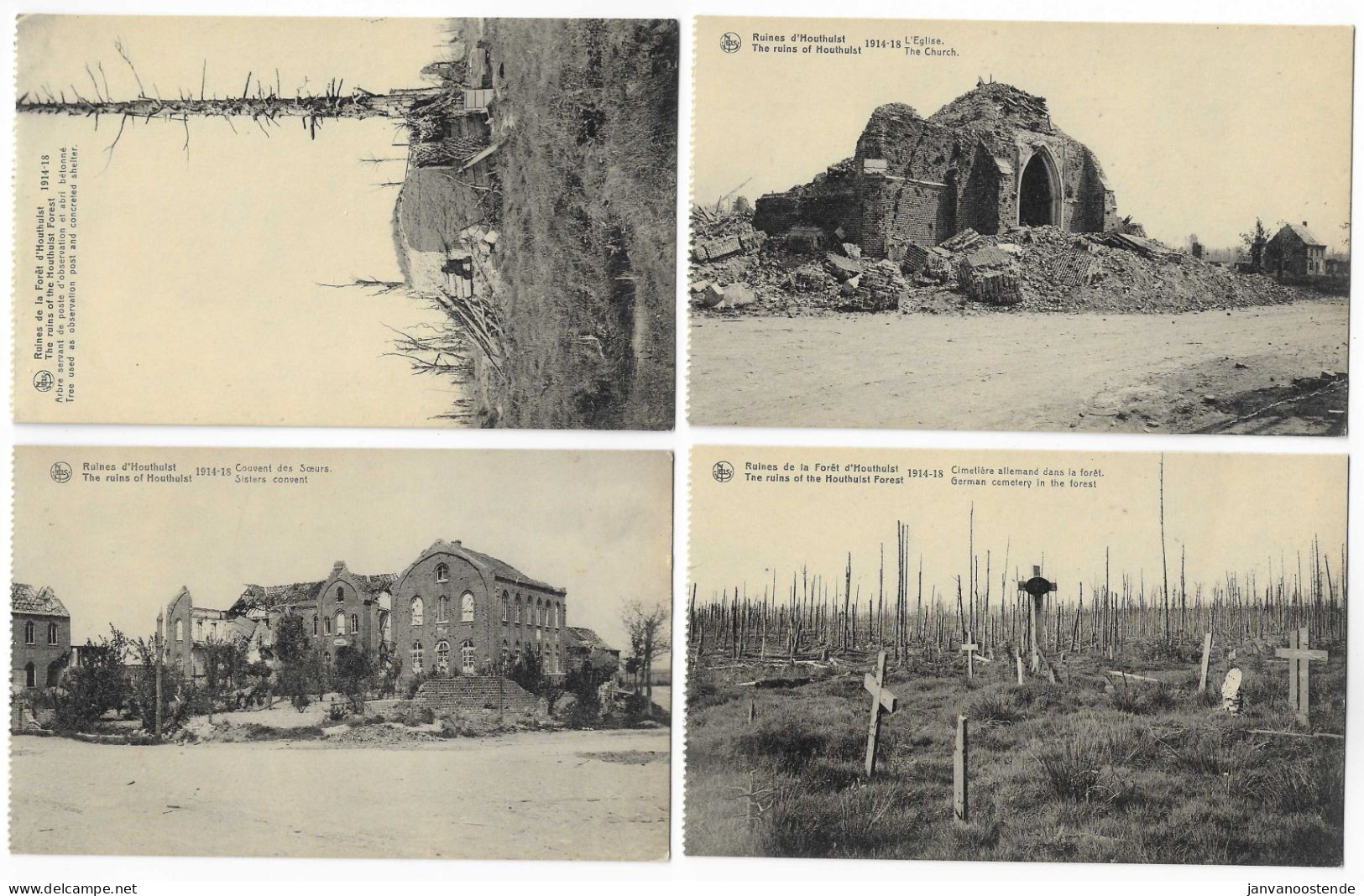Ruines  D' Houthulst  1914 - 18 (8cp) - War 1914-18
