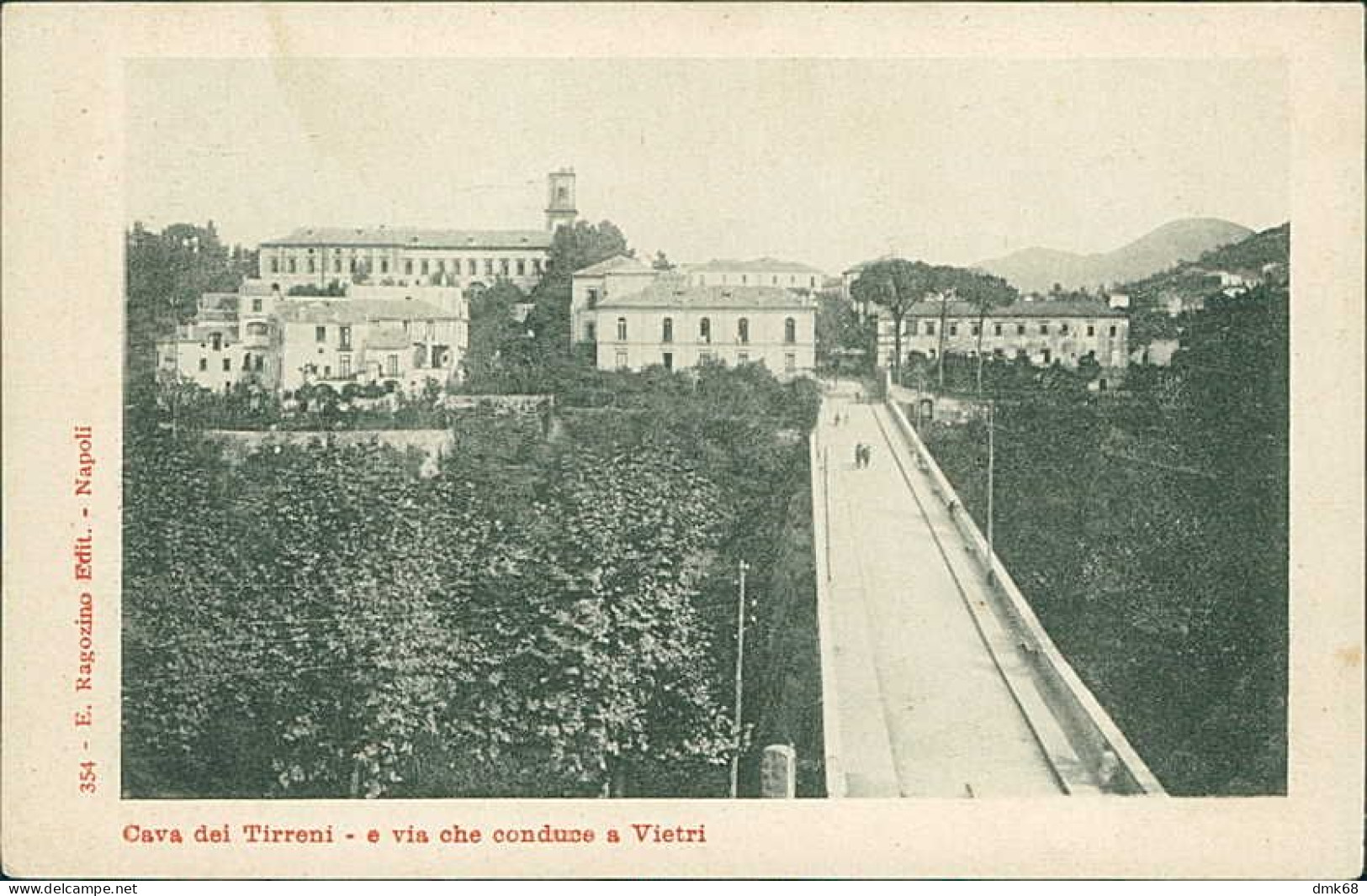 CAVA DE' TIRRENI ( SALERNO ) E VIA CHE CONDUCE A VIETRI - EDIZ. RAGOZINI - 1900s (20851) - Cava De' Tirreni