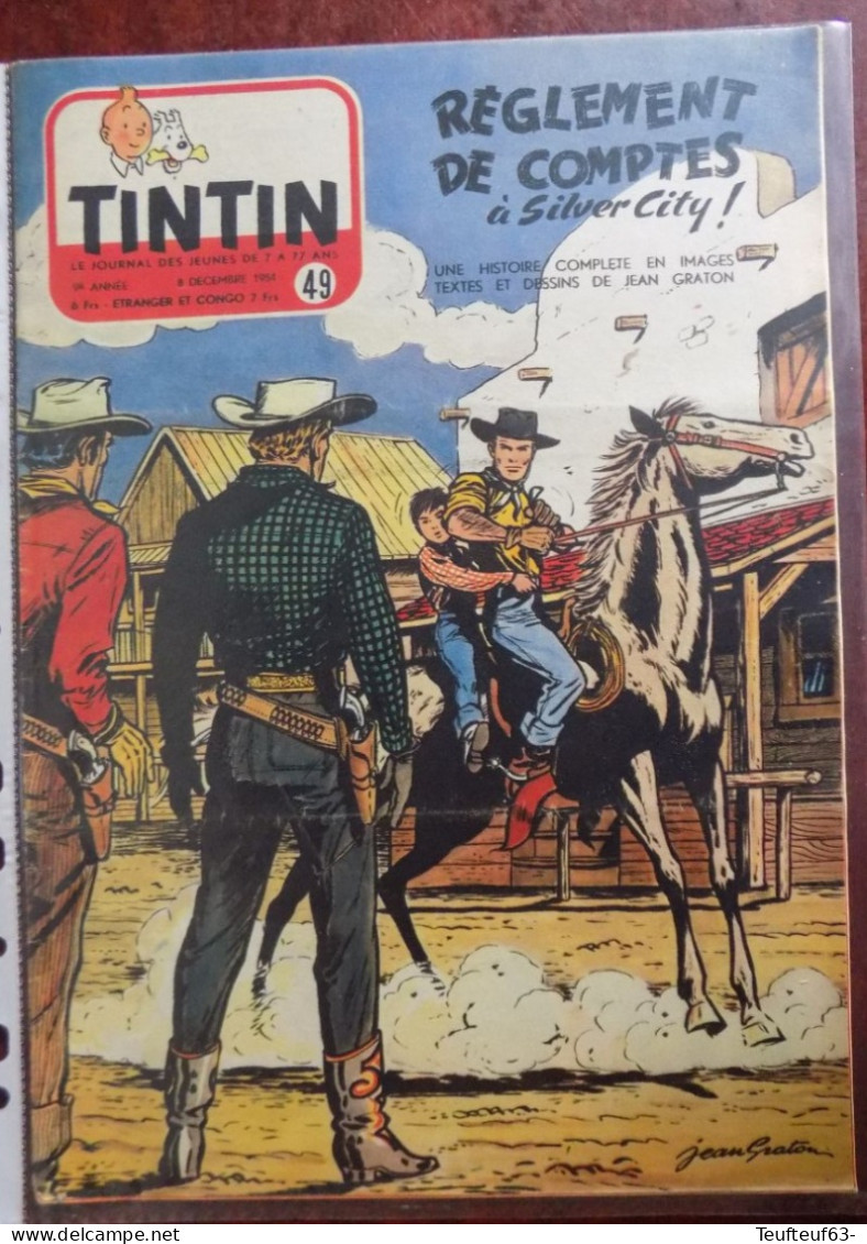 Tintin N° 49-1954 - Western Par Graton - Tintin