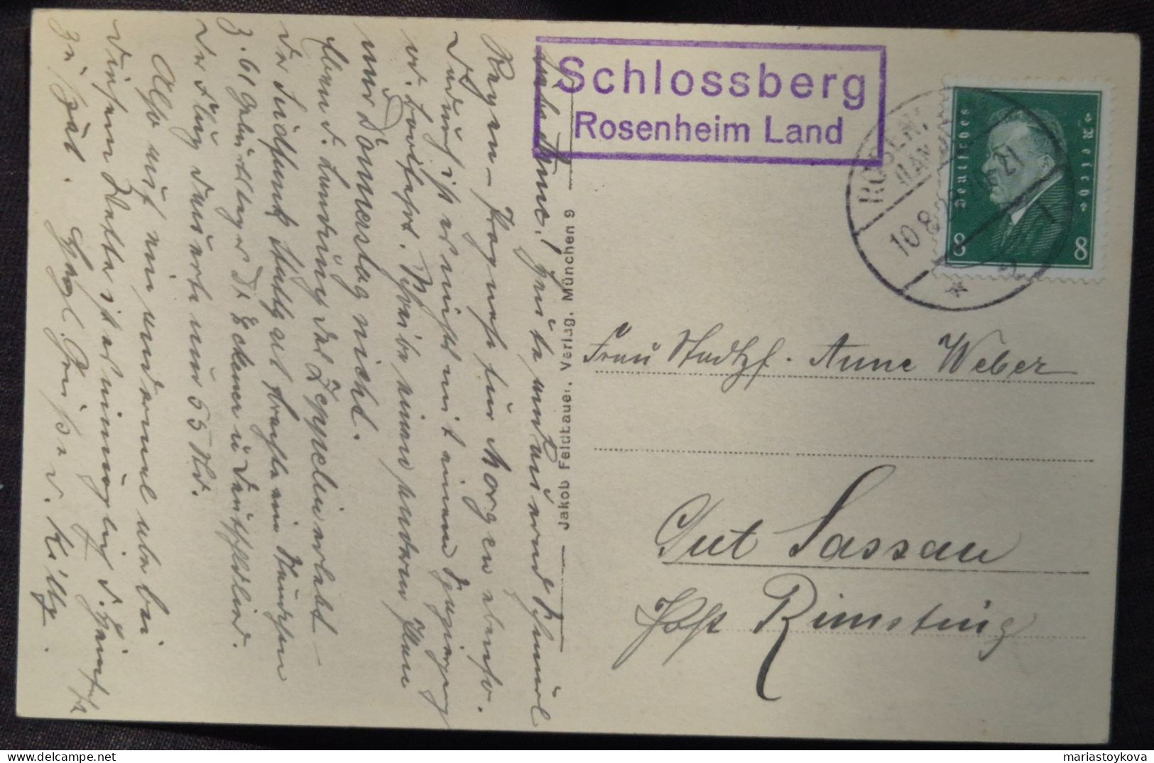 1928. Schlossberg. Partie Aus Rosenheim. - Rosenheim