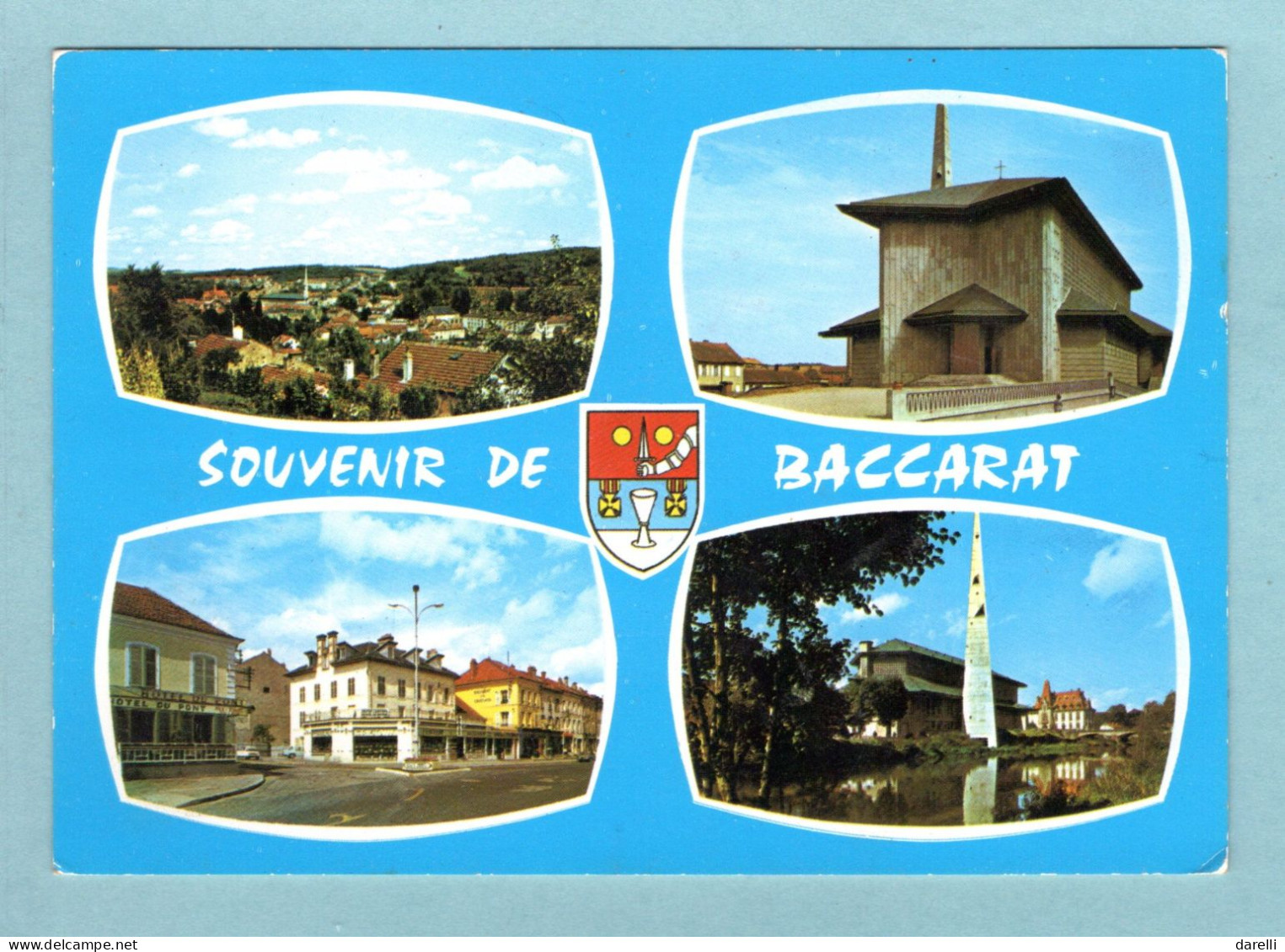 CP 54 - Souvenir De Baccarat - Multivues : Vue Générale, Eglise St Rémy, Carrefour Et Dépôt Central Des Cristaux - Baccarat