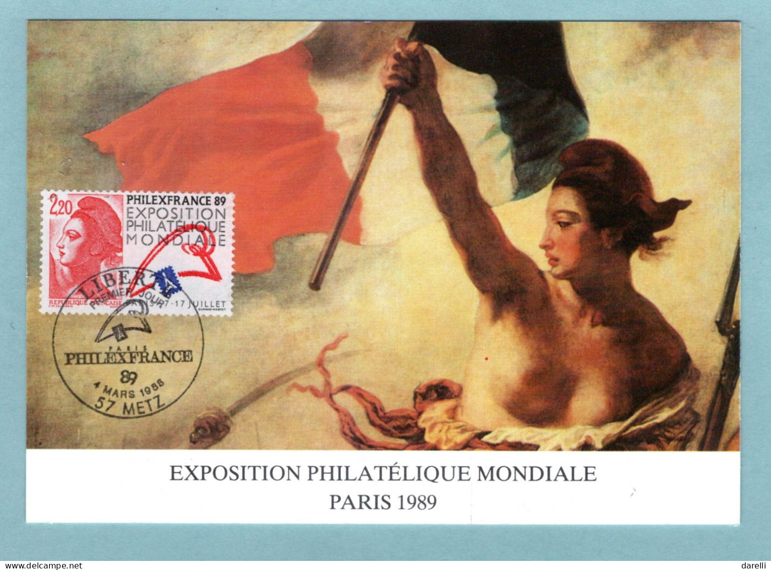 Carte Maximum 1988 - Philexfrance 89 - Exposition Philatélique Internationale à Paris - YT 2524 - 57 Metz - 1980-1989