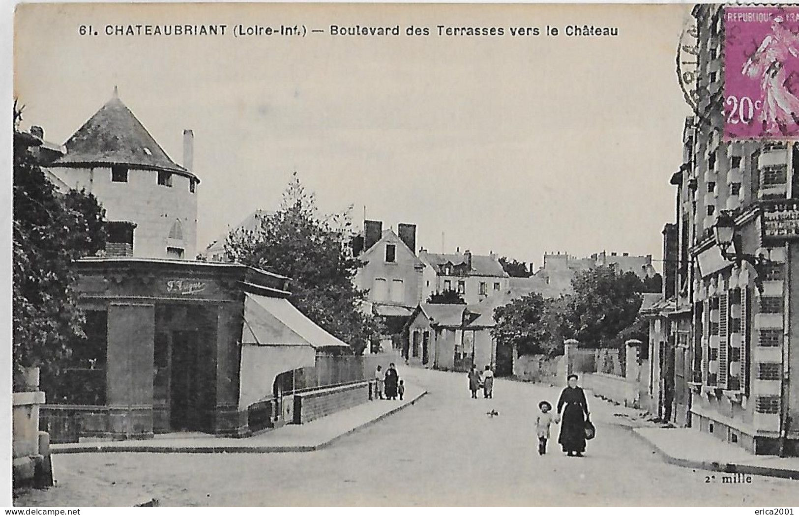 Châteaubriant. Le Boulevard Des Terrasses Vers Le Chateau. - Châteaubriant