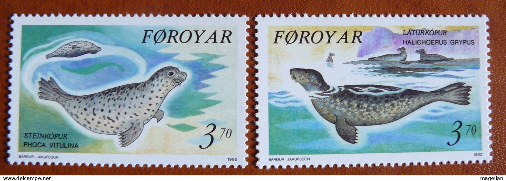 Iles Féroé - Faroe Islands - Färöer Inseln - Yvert N° 231/232 Neufs ** (MNH) - Mammifères Marins - Faroe Islands