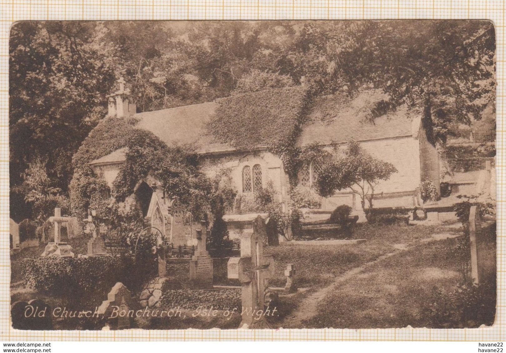 8AK4374 OLD CHURCH BONCHURCH ISLE OF WIGHT  2SCANS - Autres & Non Classés