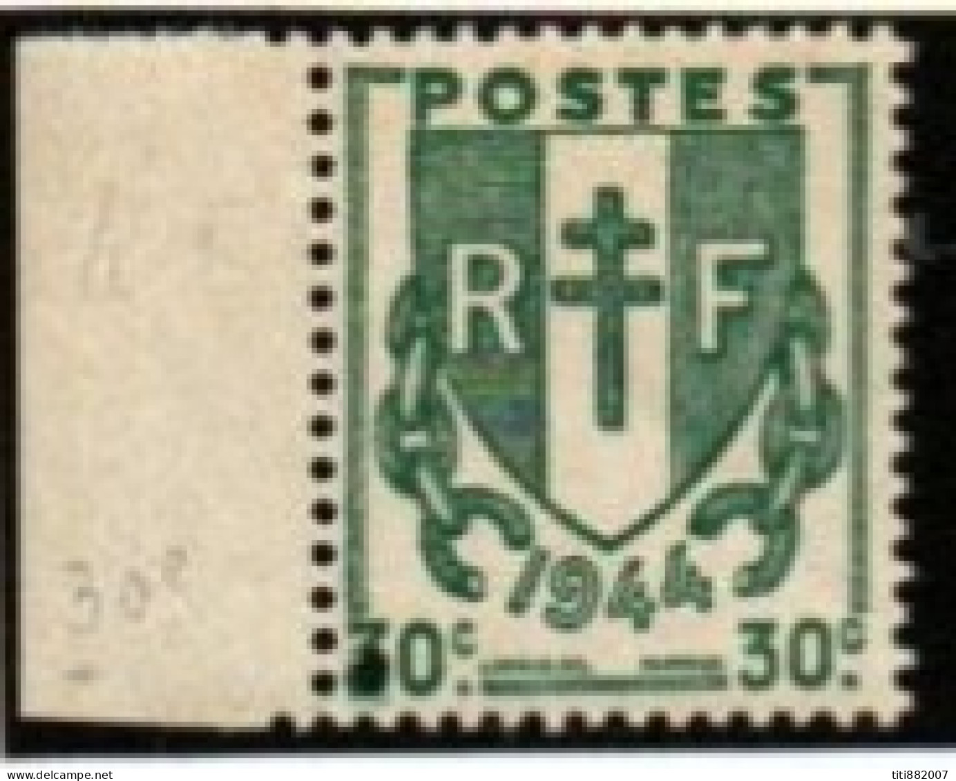 FRANCE    -   1945 .  Y&T N° 671 *.  Le  3  Est Bouché - Neufs