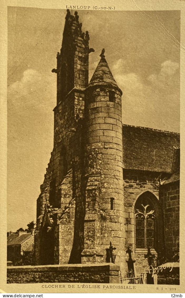 CPA (Côtes D'Armor). LANLOUP. Clocher De L'église Paroissiale - Sonstige & Ohne Zuordnung